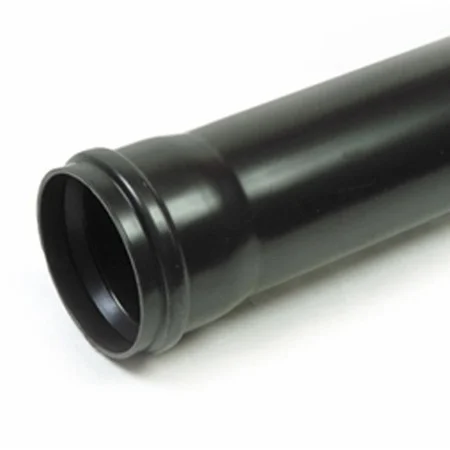 Floplast 110mm x 3MTR Soil Pipe Single Socket Black REF SP3