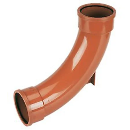 Floplast 110mm x 87.5 Deg Underground Rest Bend Double Socket