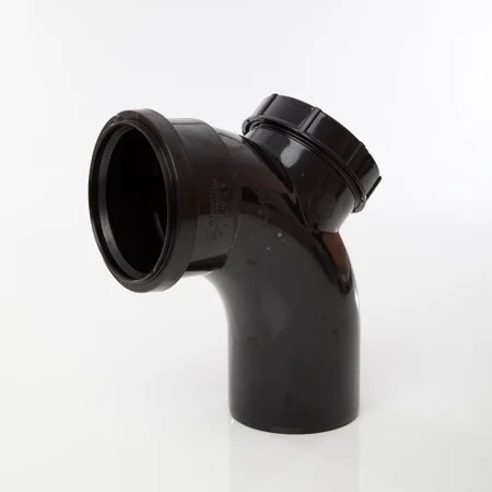 Floplast 110mm x 92.5 Deg Soil Access Bend Single Socket Black REF SP169