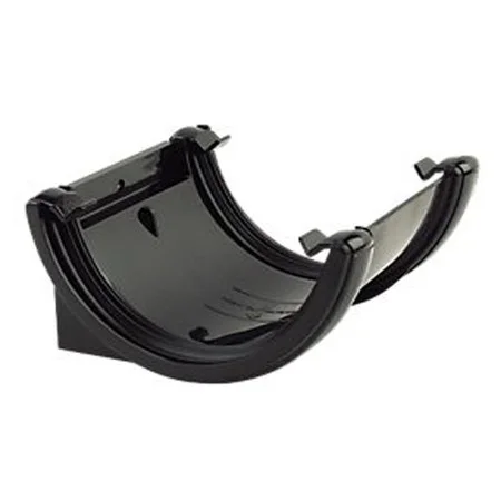 Floplast 112mm Half Round Gutter Union Bracket Black REF RU1