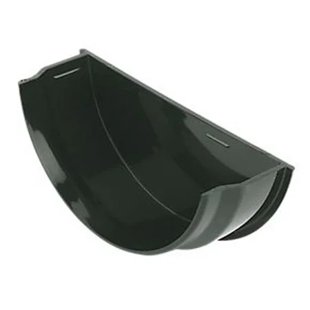 Floplast 112mm Half Round Gutter Internal Stop End Black REF RE2