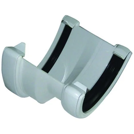 Floplast 112mm Half Round to Deepflow Gutter Adaptor RHR3 White