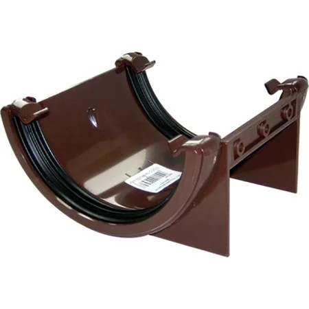 Floplast 112mm Round Gutter Union Bracket Brown.