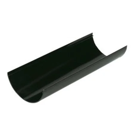 Floplast 112mm x 4MTR Half Round Gutter Black REF RG4