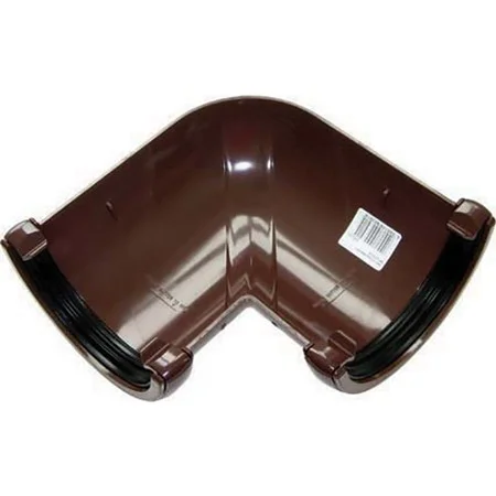 Floplast Floplast Half Round Gutter Angle Brown 112mm x 90 Deg Ref RA1