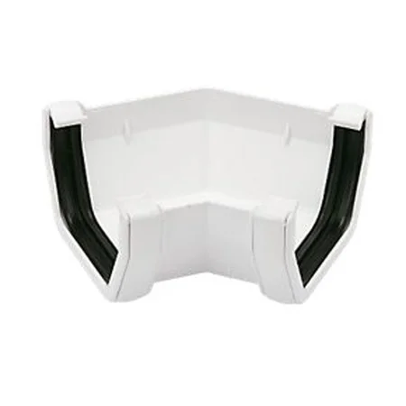 Floplast 114mm x 135 Deg Square Gutter Angle White REF RAS2