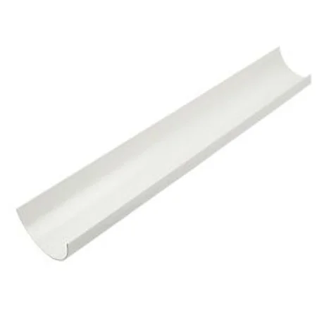 Floplast 112mm x 4MTR Half Round Gutter White REF RG4