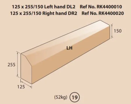 125x255/150 SP-BN Dropper Right Hand  Ref RK4400020