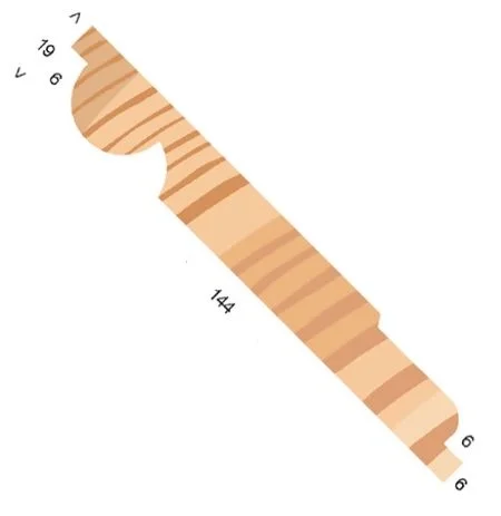 Redwood 25X150mm Torus/Lambs Tongue Skirting