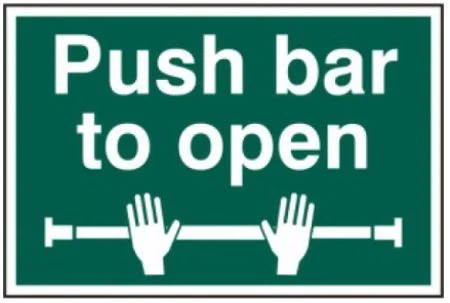 Push Bar To Open - PVC (300 x 200mm) Ref 1523