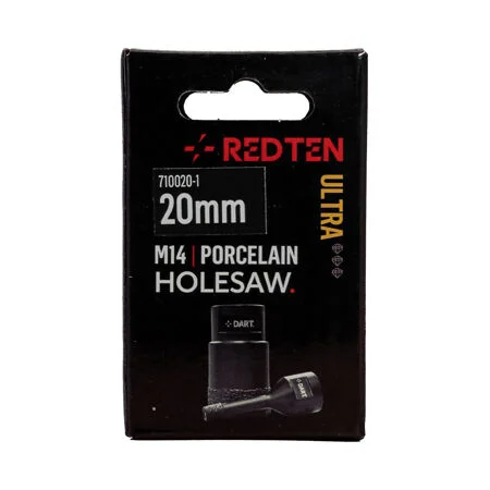 Dart Red Ten Ultra Porcelain Holesaw M14 x 20mm Ref 710020-1
