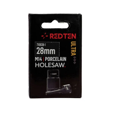 Dart Red Ten Ultra Porcelain Holesaw M14 x 28mm Ref 710028-1