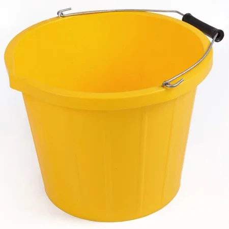 3 Gallon / 15 Litre Yellow Bucket With Lip Ref PB1003Y