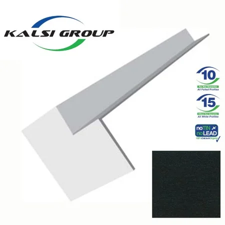 Kalsi Aquacel 300mm Square Fascia Internal Corner Black Woodgrain