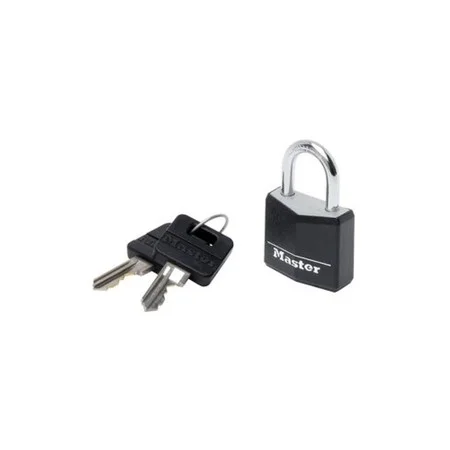 30mm Alu Padlock Black vinyl cover Hardened steel shackle CLAM MAS9130EURDBLK