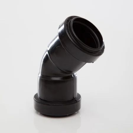 Floplast 32mm x 45 Deg Push-fit Obtuse Bend Black REF WP18