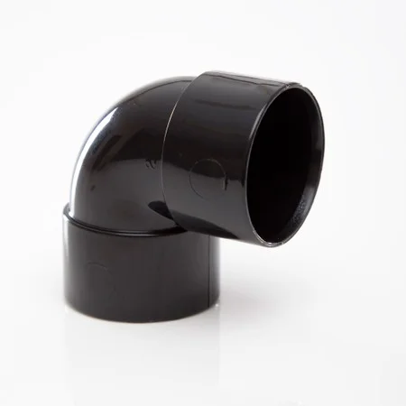 Floplast 32mm x 90 Deg ABS Knuckle Bend Black REF WS10