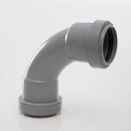 Floplast 32mm x 87.5 Deg Push-fit Swept Bend Grey REF WP14