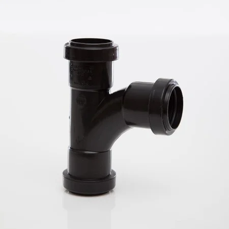 Floplast 32mm x 91.25 Deg Push-fit Swept Tee Black REF WP22