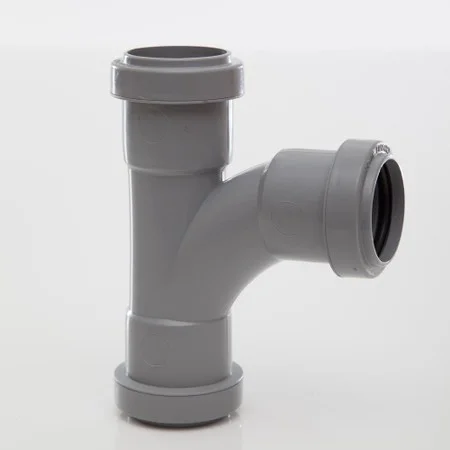 Floplast 32mm x 91.25 Deg Push-fit Swept Tee Grey REF WP22