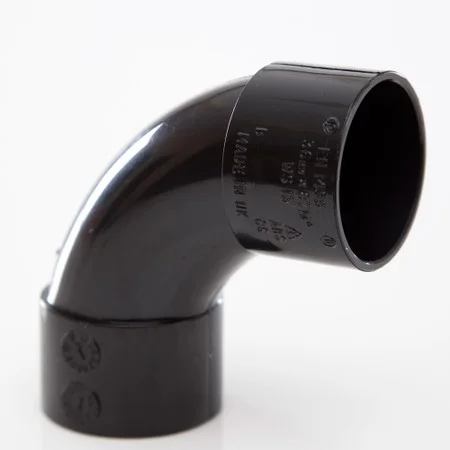Floplast 32mm x 87.5 Deg ABS Swept Bend Black REF WS14