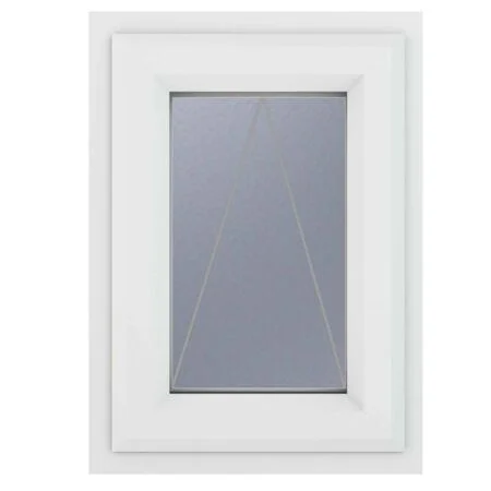 uPVC Window White Top Opener 610mm x 1040mm Obscure Glazing