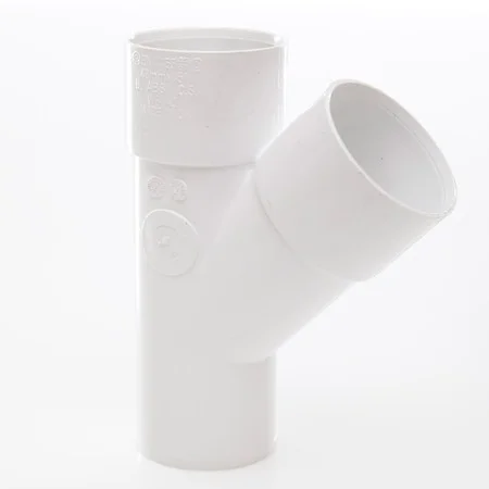 Floplast 40mm x 45 Deg ABS Y Branch Junction White REF WS43