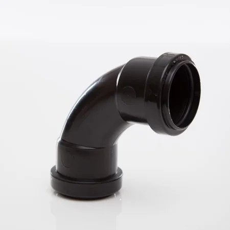 Floplast 40mm x 87.5 Deg Push-fit Swept Bend Black REF WP15