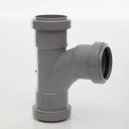 Floplast 40mm x 91.25 Deg Push-fit Swept Tee Grey REF WP23