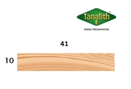 Tanalised Green Softwood 41 x 10mm Fillet