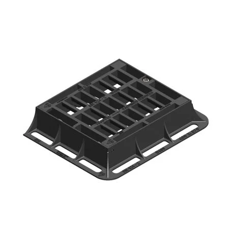 D400 Ductile Iron Gully Grate & Frame End Hinged 430mm x 370mm x 100mm Ref GDD4337EH10/T