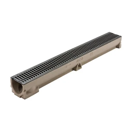 ACO Raindrain Drainage Channel Assembly with Cast Iron Grating 1000mm B125