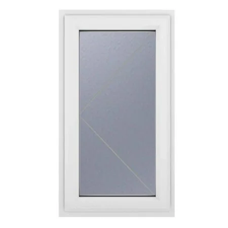 uPVC Window White Left Hand Side Hung 610mm x 1190mm Obscure Glazing