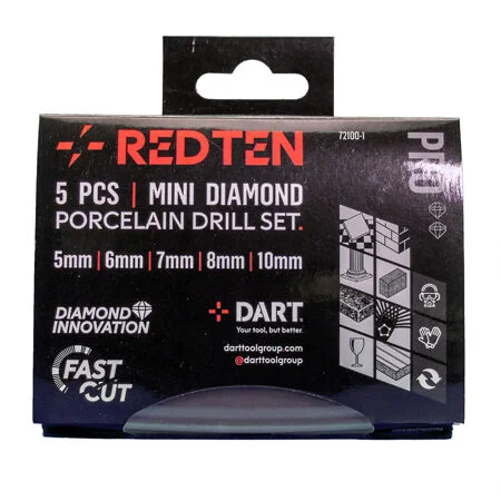 Dart Red Ten Pro 5 Piece Diamoond Porcelain Drill Set Ref 72100-1
