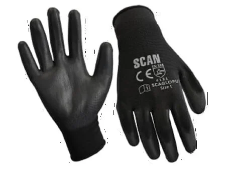 Scan Black PU Coated Gloves Ref TSC19GLO240