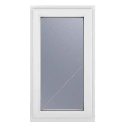 uPVC Window White Right Hand Side Hung 610mm x 1190mm Obscure Glazing