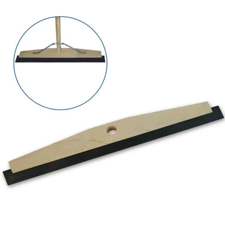 24" (610mm) Wooden Squeegee Head with Handle & Stay