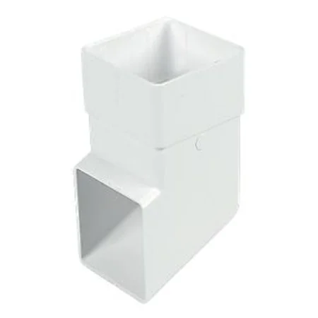 Floplast 65mm Square Downpipe Shoe White REF RBS3