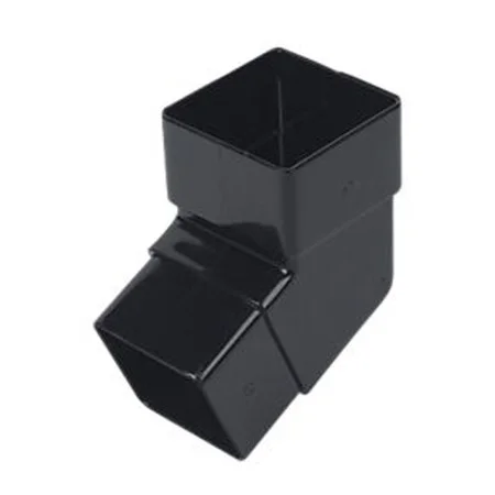 Floplast 65mm x 112.5 Deg Square Downpipe Offset Bend Black REF RBS2