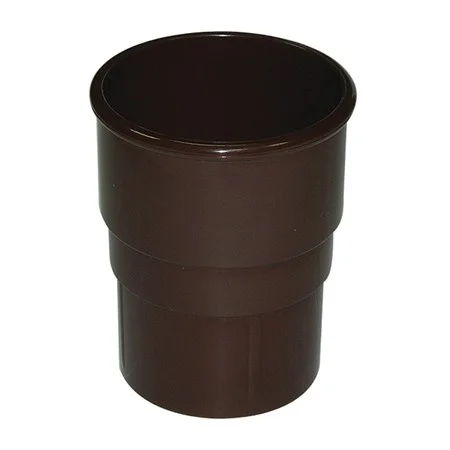 Floplast 68mm Round Downpipe Connector Brown.