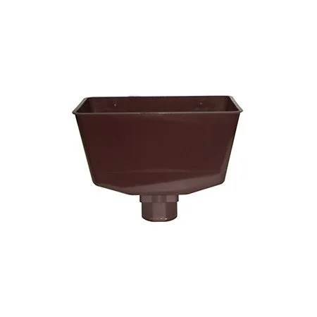 Floplast 68mm Round Downpipe Hopper Head Brown.