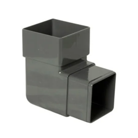 Floplast 68mm Square Downpipe 90 Deg Bend Anthracite RBS1AG