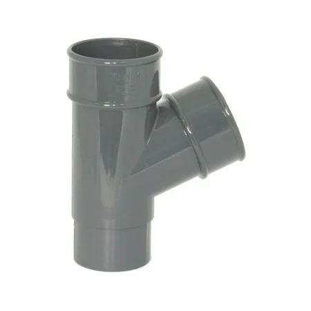 Floplast 68mm x 112 Deg Round Downpipe Branch Anthracite RY1AG
