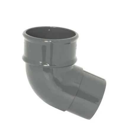 Floplast 68mm x 112 Deg Round Downpipe Off Set Bend Anthracite RB2AG