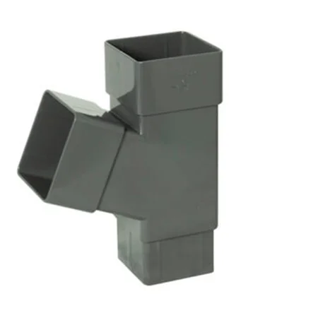 Floplast 68mm x 112 Deg Square Downpipe Branch Anthracite RYS1AG