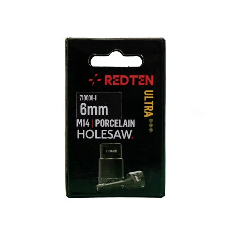 Dart Red Ten Ultra Porcelain Holesaw M14 x 6mm Ref 710006-1