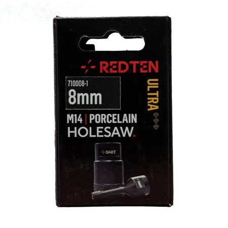 Dart Red Ten Ultra Porcelain Holesaw M14 x 8mm Ref 710008-1