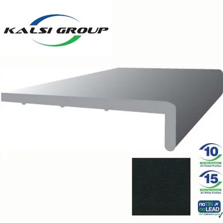 Kalsi Aquacel 5m x 200mm x 9mm Black Woodgrain Square Fascia