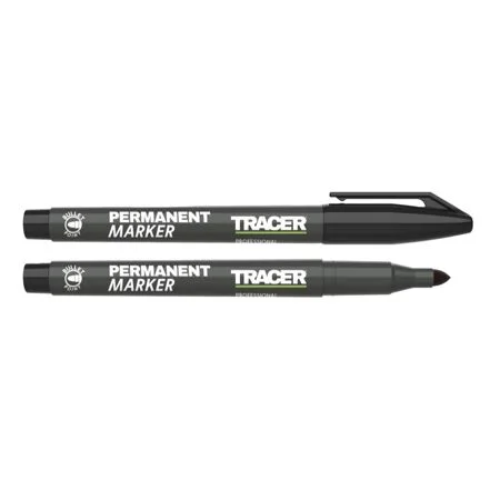 Tracer Permenant Construction Marker (Black) Pk2 Ref APM1-2