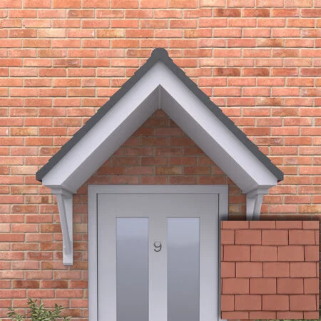 Bakewell Open Tile Effect Door Canopy - Terracotta